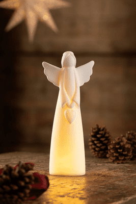 Belleek Living Angel With Heart LED