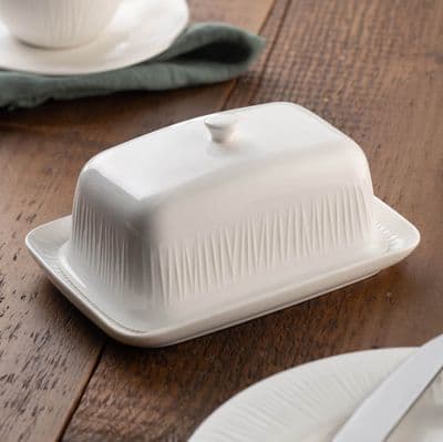 Belleek Living Erne Butter Dish