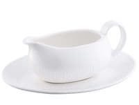 Belleek Living Erne Gravy Sauce Boat and Tray