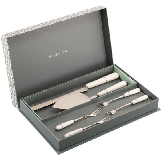 Belleek Living Erne Pastry Set