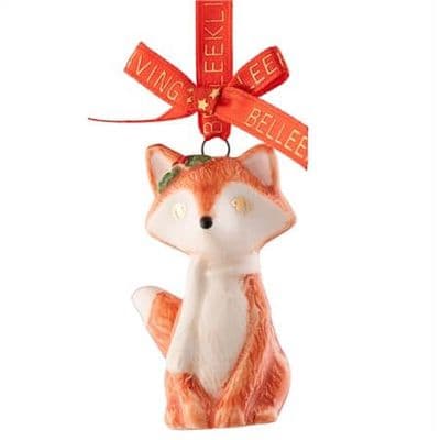 Belleek Living Fox Mini Hanging Ornament