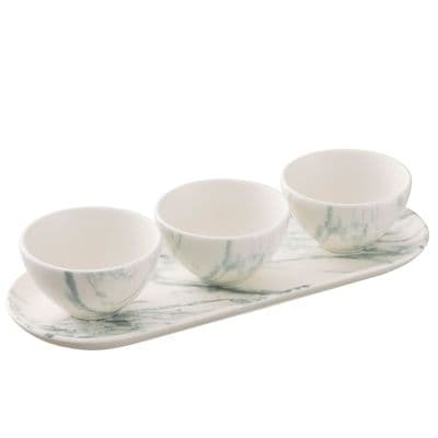 Belleek Living Marbled Three Bowls Set