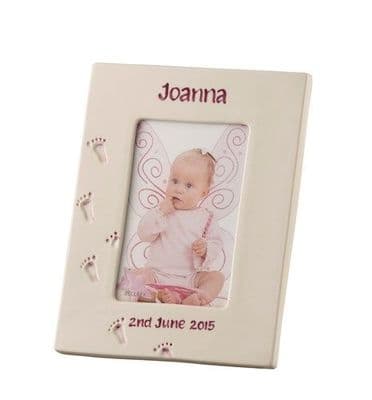 Belleek Living Personalised Baby Frame Girl