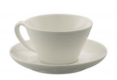 Belleek Living Ripple Teacup and Saucer (Set of 4)