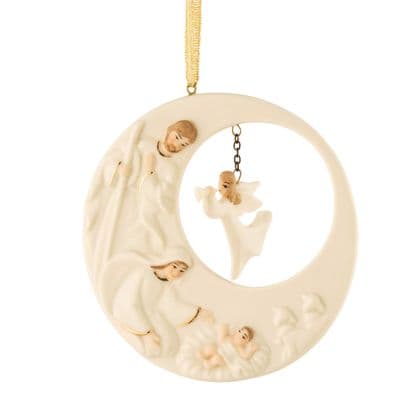 Belleek Nativity Angel Hanging Ornament