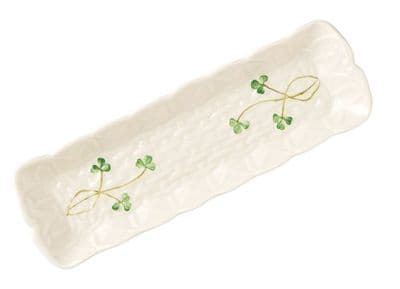 Belleek Shamrock Mint Tray