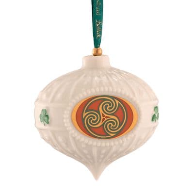 Belleek Triskelion Christmas Ornament