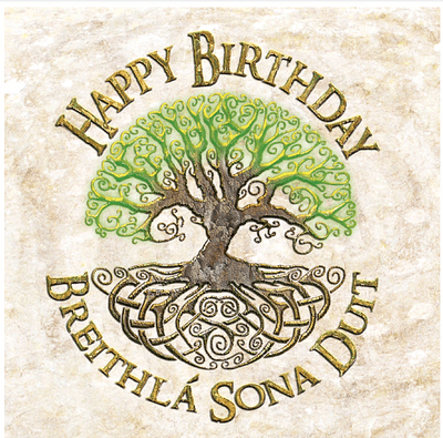 Celtic Birthday Card - Tree Of Life