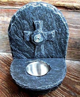 Celtic Cross Holy Water Font