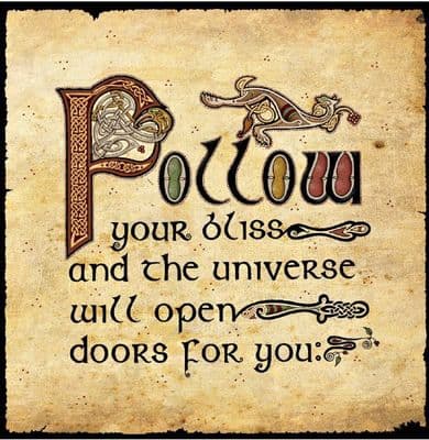 Celtic Greetings Card Follow Your Bliss