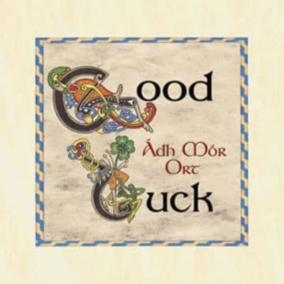 Celtic Irish Language Good Luck Card