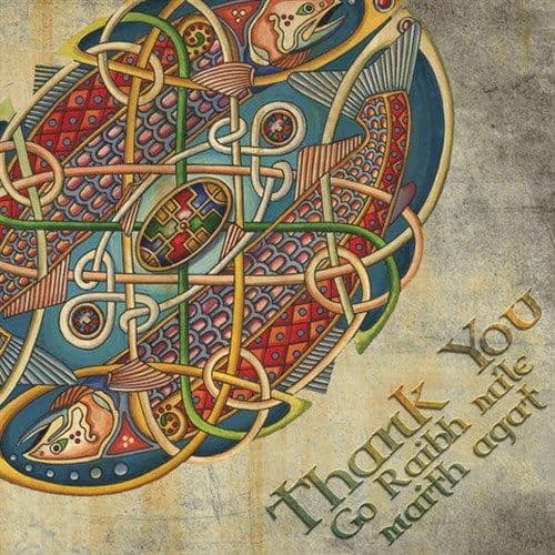 Celtic Salmon of Knowledge Irish Language Thank You Card