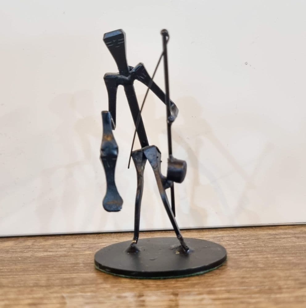 Fisherman Horseshoe Nail Figurine
