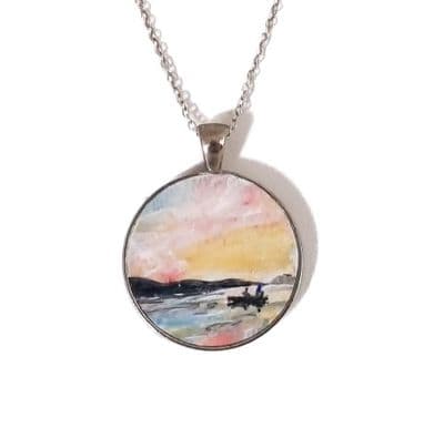 Fishing On Lough Melvin Necklace