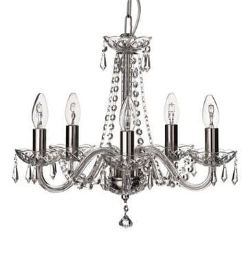 Galway Crystal Cashel 5 Arm Chandelier