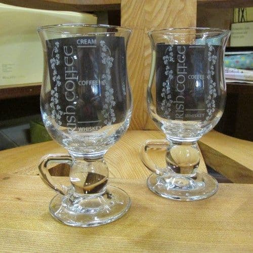 Galway Crystal Irish Coffee Glasses Pair