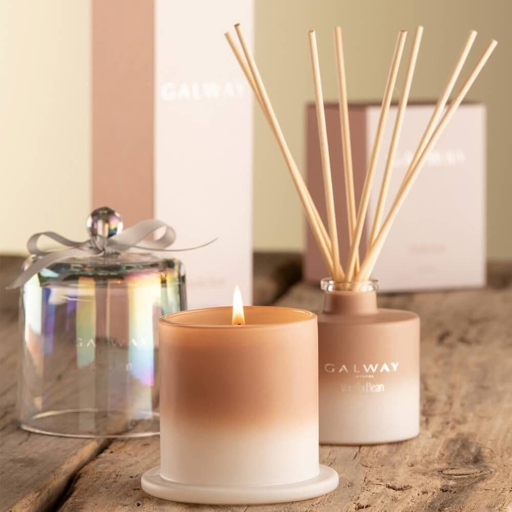Galway Crystal Vanilla Diffuser and Bell Candle Set