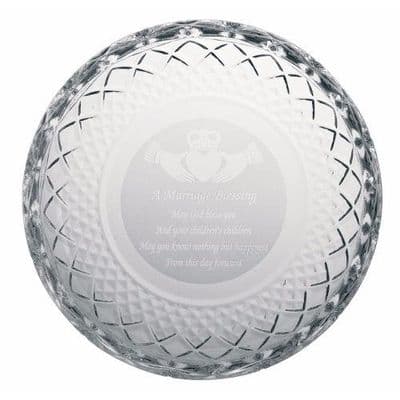 Galway Irish Crystal Marriage Blessing Plate