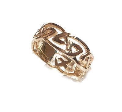 Gold Gents Open Celtic Knotwork Ring