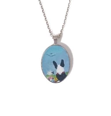 Hand Painted Border Collie Necklace