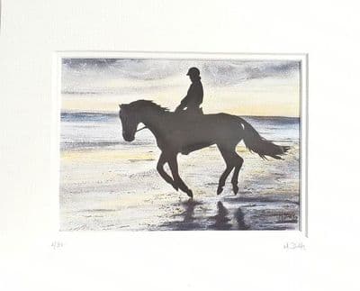 Horse and Rider 10x8 Print