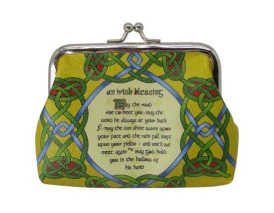 Irish Blessing Clip Coin Purse