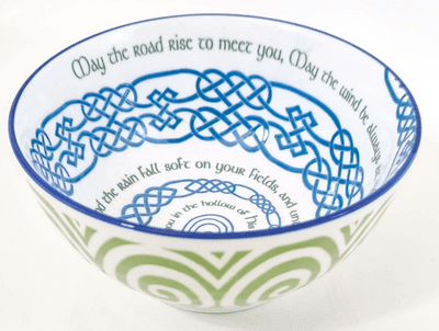 Irish Blessing Spiral Celtic Bowl 5.5