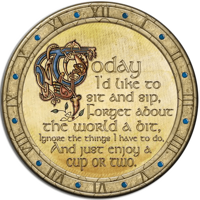 Irish Celtic Coaster - Sit and sip Quote.