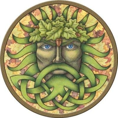 Irish Celtic Coaster - the Green Man