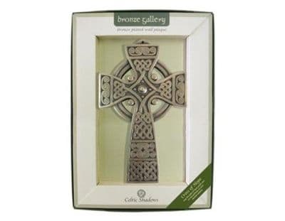 Irish Celtic Cross Of Hope Bronze Plated Wall Plaque