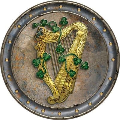 Irish Celtic Dinner Mat - Harp and Shamrock