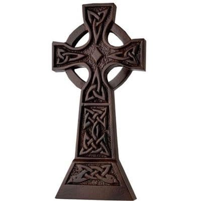 Irish Peat Turf Celtic Cross Ornament 10.5
