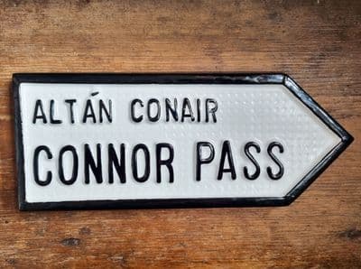 Irish Road Sign - Connor Pass