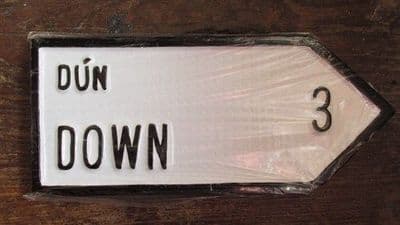 Irish Road Sign - Down