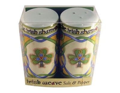 Irish Shamrock Celtic Salt and Pepper Set