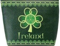Irish Shamrock Zip Coin Purse