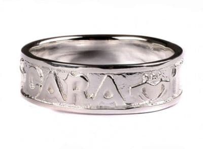 Ladies Mo Anam Cara Ring with Claddagh Detail Silver