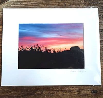 Lone Cottage at Sunset 10 x 12 Inch Photo Print