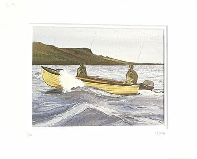 Michelle Duffy Lough Melvin Fishermen Print