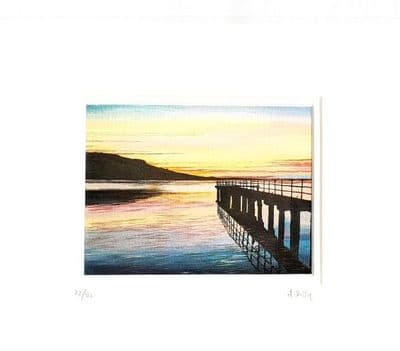 Michelle Duffy The Pier In Garrison Print