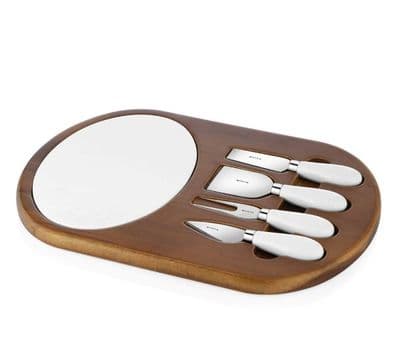 Newbridge Silverware Ceramic & Wood Cheese Board Set