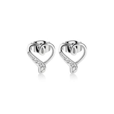 Newbridge Silverware Heart Stud Earrings
