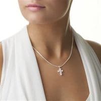Newbridge Silverware Jewellery Cross Pendant Clear