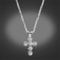 Newbridge Silverware Jewellery Cross Pendant Clear