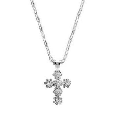 Newbridge Silverware Jewellery Cross Pendant Clear