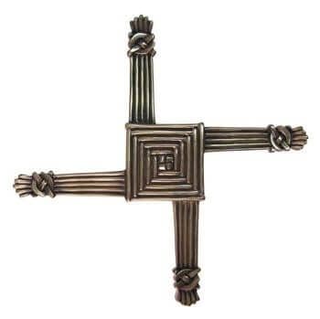 St. Brigid Cross Bronze Plated Wall Plaque