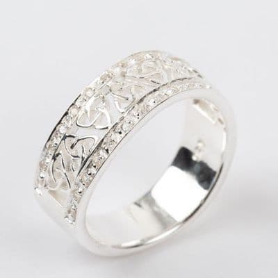 Sterling Silver Celtic Trinity Knot Ladies Ring
