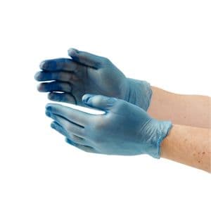 Blue Vinyl Gloves X-Large