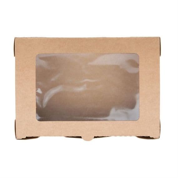 Fiesta Compostable Salad Box with PLA Window Pack of 200