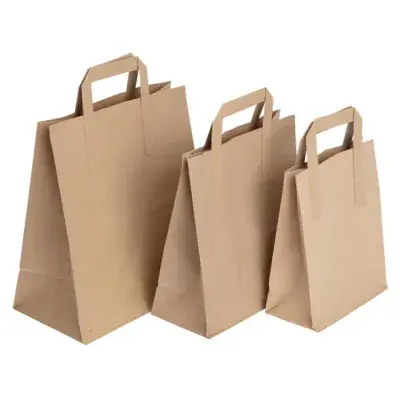 Fiesta Recyclable Brown Paper Carrier Bags (Pack of 250)